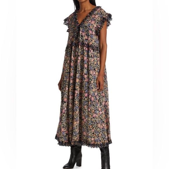 NWOT Free People Milania Floral Maxi Dress size S - Picture 3 of 9